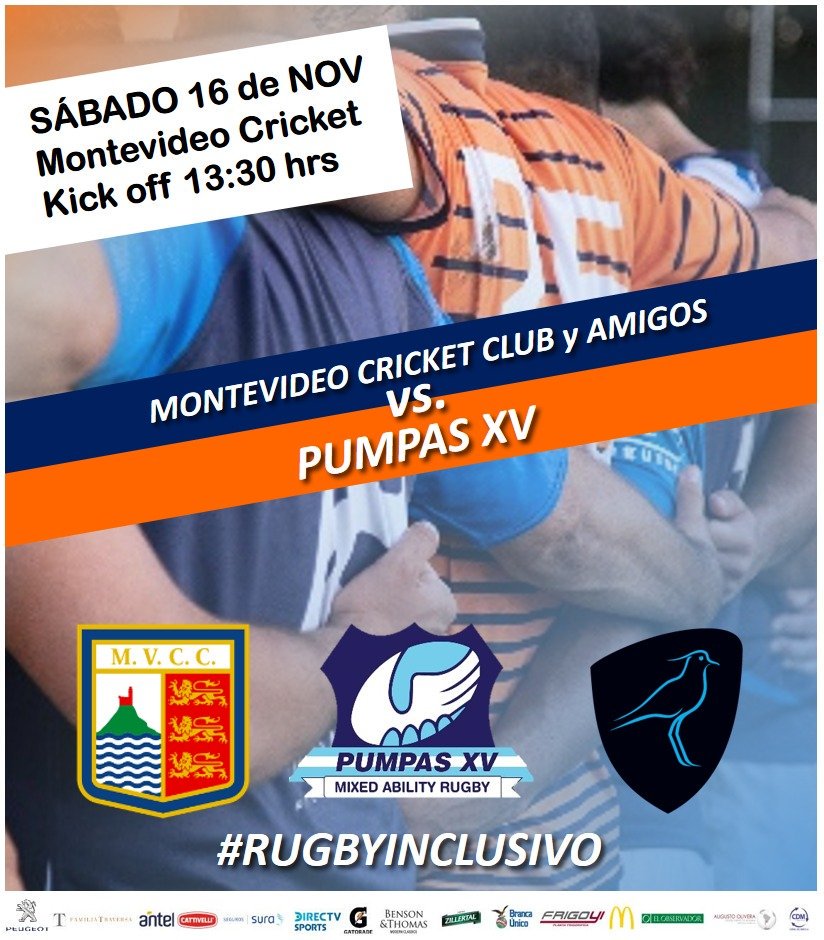 Este Sabado!! En el @mvccuy el partido mas esperado y divertido del año, recibimos a nuestros amigos de @pumpasxv. Los esperamos a todos!! #rugbyinclusivo