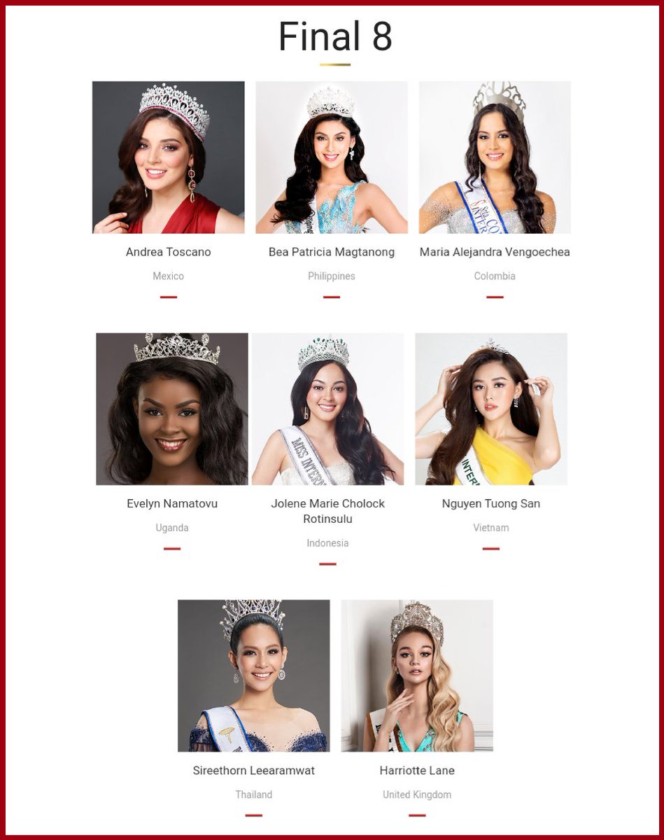 MissInterVote's tweet photo. Here is Miss International 2019 Winners‼️🎉💋🥰👑💃👑
Congratulations to All Winners, See You Next Year, Thanks for Your Participation in Voting🙏: https://t.co/UxFhlihX1f
#MissInternational
#MissInternational2019Winners
#MissInternationalVote
#MissInternationalVoting https://t.co/LEdxnmRGuP