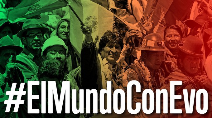 LluisVarona's tweet photo. #Evo es pueblo. #Evo el mundo está contigo. https://t.co/TfcgqSQm1k