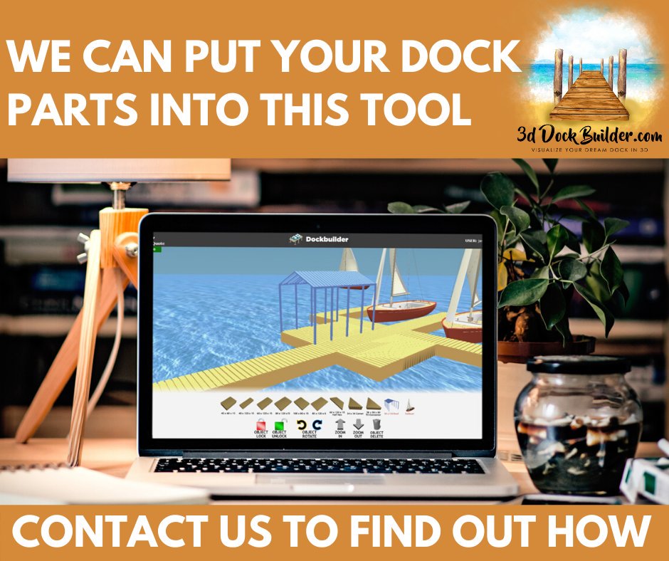 3ddockbuilder's tweet image. Are you a #manufacturer of #dock #parts? We can add your parts into our #3D dock configurator like we've done for facebook.com/tommydocks #boating #decks #decking #cedar #aluminum