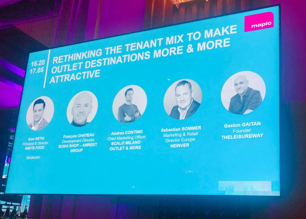 theleisureway's tweet photo. 'The challenge is to understand each location as unique and see how to develop elements in order to create memories, stories and great experiences', Gastón Gaitán during the @MAPICWorld Outlet summit.
#retail #globalretail #MAPIC #OutletSummit https://t.co/PCWKWUiPZ4