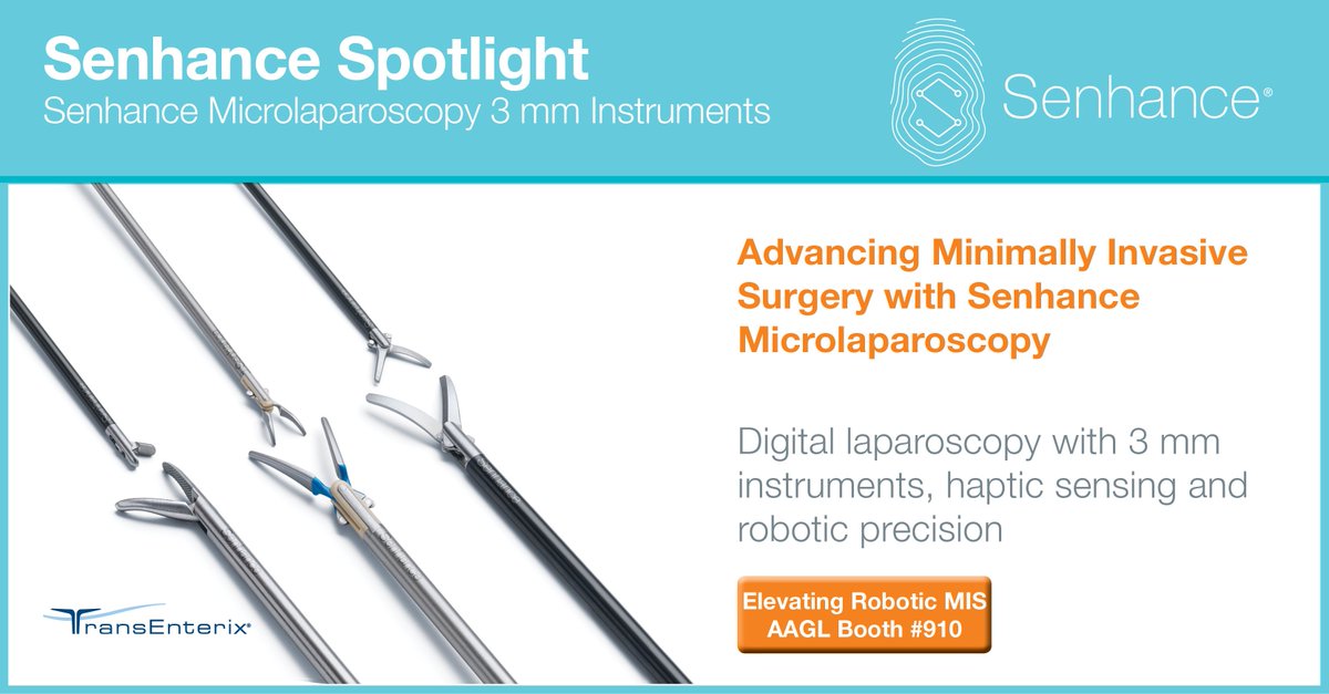 AsensusSurgical's tweet photo. Learn more about the first 3 mm instruments portfolio on a robotic platform. Visit #TransEnterix Booth 910 at #AAGL2019 to find out more about #Senhance #microlaparoscopy. Reserve your Senhance Surgery demo here: https://t.co/FGJxQrI4Ag
#ElevatingMIS
#DigitalLaparoscopy https://t.co/ZsirTLUvuB