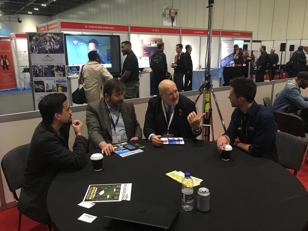 KredoConsult's tweet photo. Meet the press session with Kredo's Philip Hicks, Graham Brown, CEO, @ARPASUK, Jack Bloomfield, i-red infrared @UnmannedSystem #UAVSHOW @totalunmanned #kredotechtalk https://t.co/JH1QlSTtq5