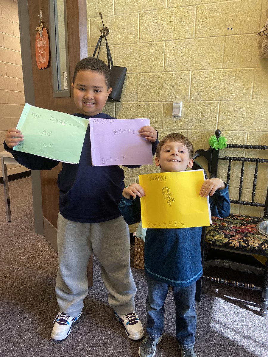 I love my job!  The excitement on these faces as they read me their completed writing piece!  Pure joy for me. #happiestschoolincobb @McCallPrincipal <a href="/mccallprimary1/">McCall Primary</a>