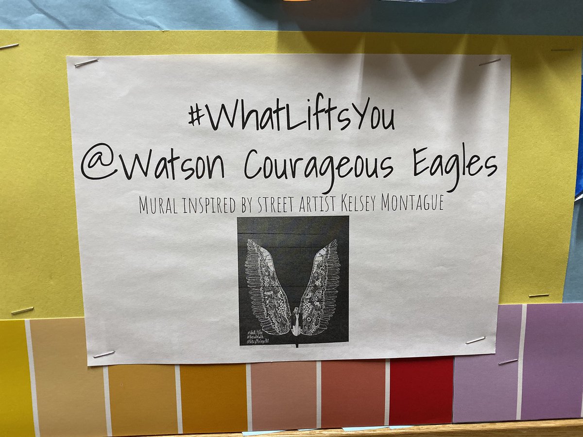 What lifts you!? Watson Eagles were inspired by street artist Kelsey Montague to create eagle feathers! 🦅 #whatliftsyou @frps_Watson