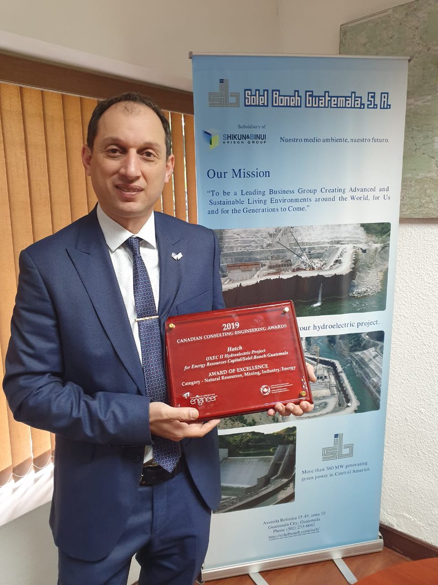 Bajo esta denominación, Canadian Consulting Engiennering Awards otorga a El Proyecto Hidroeléctrico Oxec ll  el premio a la excelencia. 

#SolelbonehGuatemala#Hidroeléctrica#AwardofExcellence <a href="/ACECCanada/">ACEC-Canada</a>  <a href="/HATCHglobal/">HATCH</a>