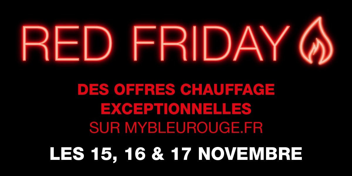 BLEUROUGE_fr's tweet photo. J-3 avant les Red Friday ! Venez découvrir nos offres chauffages exceptionnelles.

Pour en profitez, connectez-vous sur https://t.co/4WM1SZqNb2 
entre le 15 et le 17 novembre. https://t.co/t6JaXRsOf9