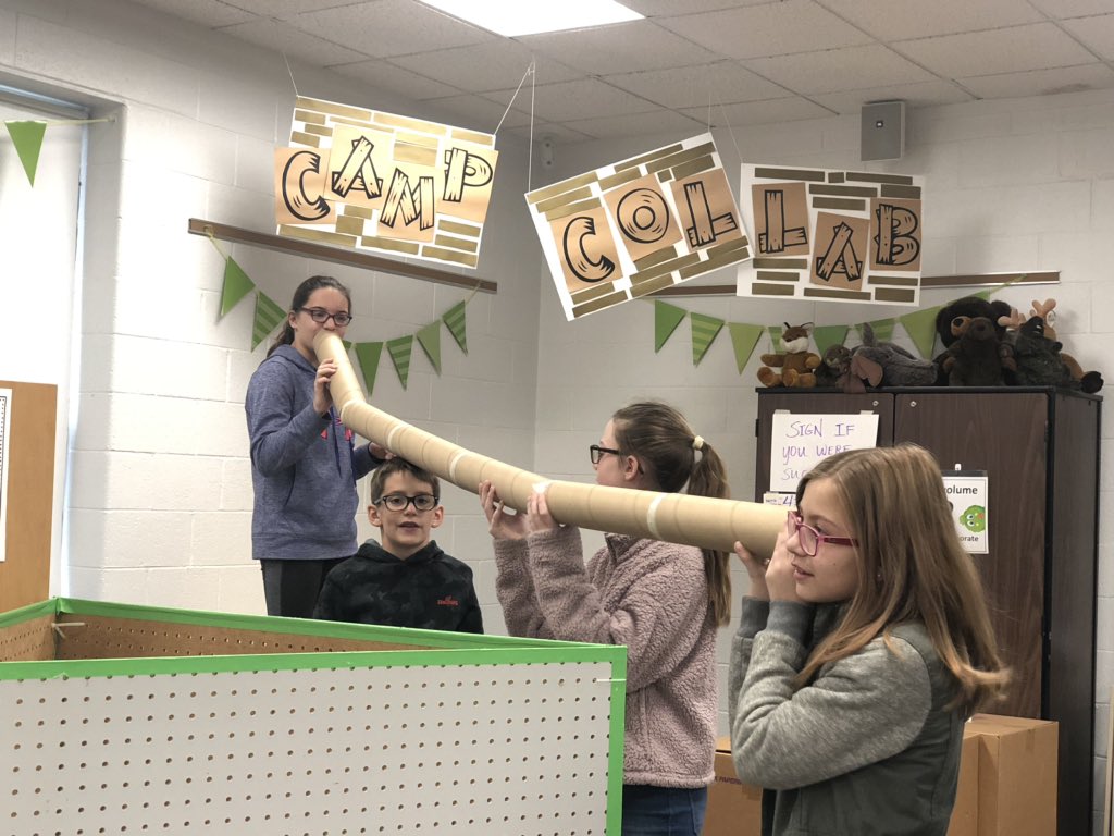 HenRyCreated's tweet photo. Building with giant cardboard tubes is a new and exciting activity! What would YOU make with tubes and tape? ๐ค๐ #wyproud #wyasd #keva #kevaplank #kevaplankchallenge #kevachallenge #media #mediacenter https://t.co/o670i0dfQ9