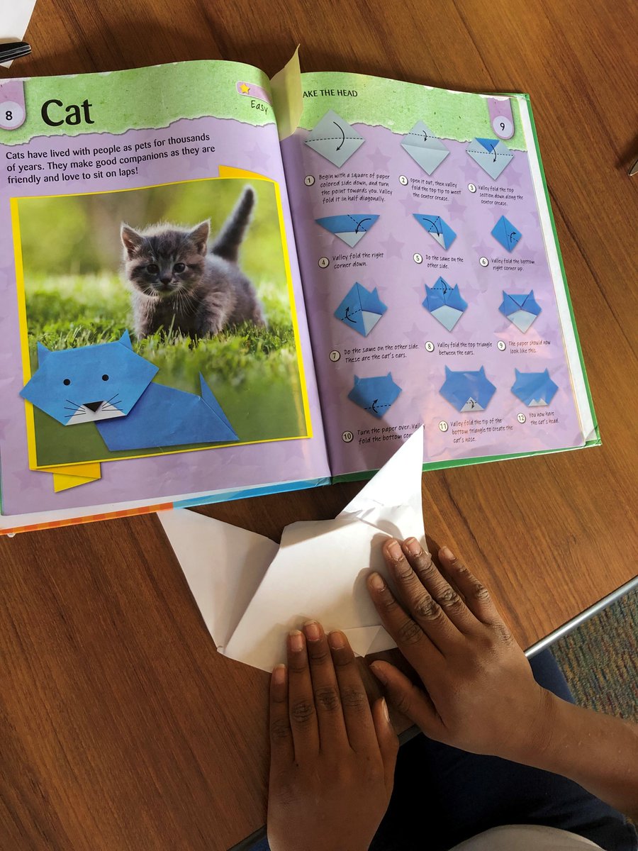 Brandenburglib's tweet photo. Origami Day was November 11th. Our Cougars are loving exploring the art of Origami this week! @Brandenburglib @BburgCougars @IrvingISD @IrvingLibraries https://t.co/WQFQAbYTtI
