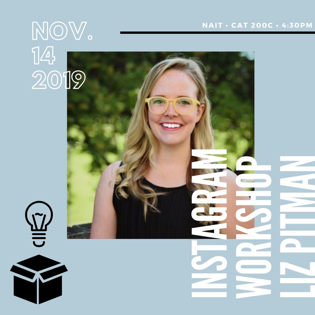 We have a guest speaker this Thursday, November 14, at 4:30pm! The amazing <a href="/LizPittman_/">Liz Pittman</a> will be giving us the run down on all the in’s and out’s of Instagram and how to make your account a success!