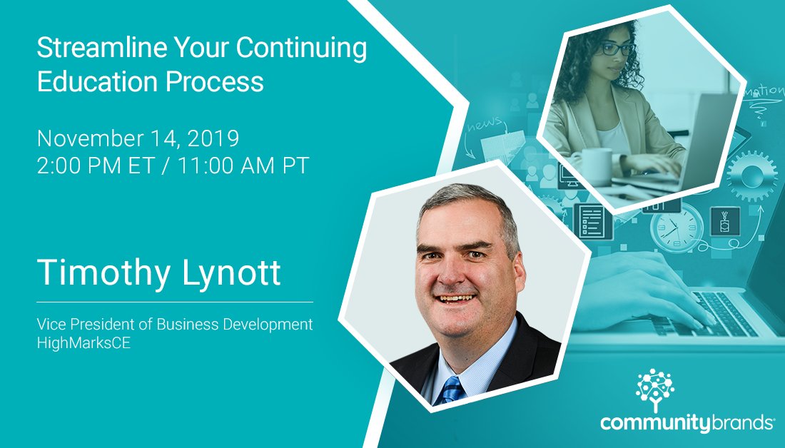 HighMarksCE's tweet image. Don't miss this webinar exploring how we can simplify and transform your continuing education process with one streamlined platform. Register today! bit.ly/34wRuy1