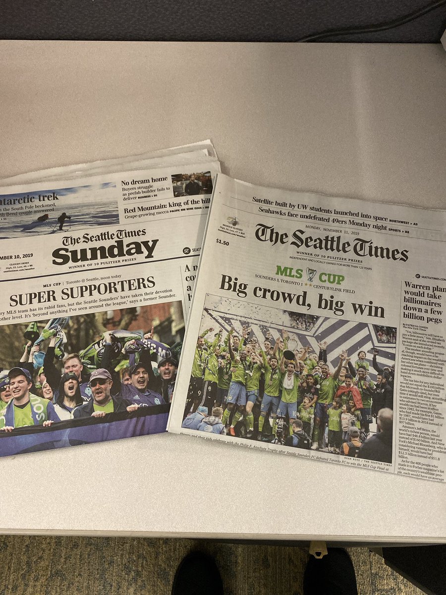 I don’t usually tweet, but when I do it’s about the fact that Sounders won the MLS cup.