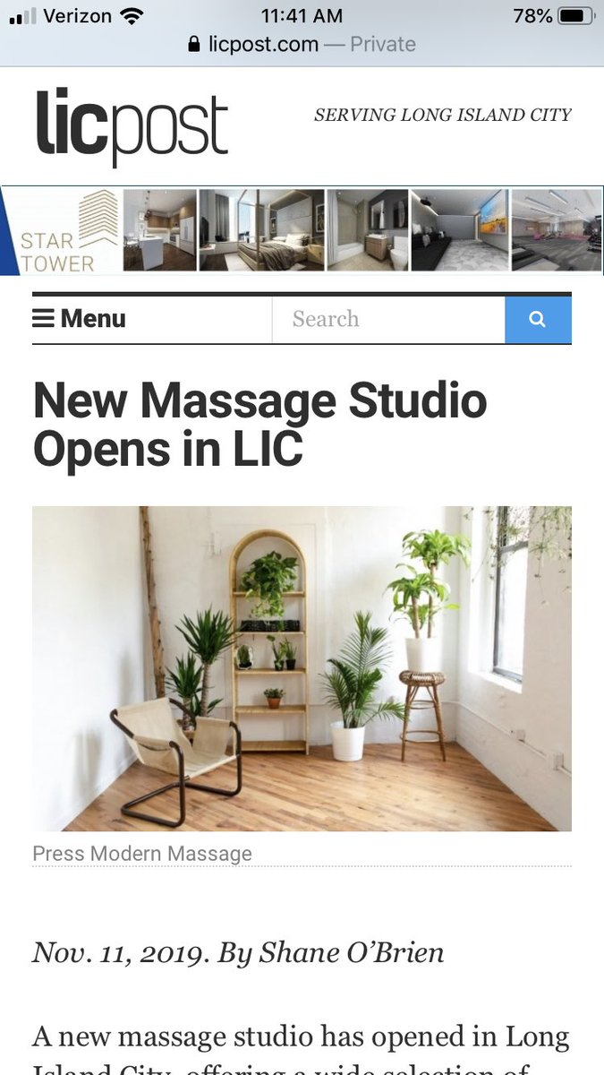 MassageBrooklyn's tweet photo. Thank you @LICPOST for the kind words! https://t.co/OXjPYQCuhw