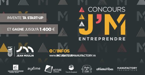 [✸CONCOURS #JMENTREPRENDRE]
C'est parti pour la nouvelle édition du Concours #JME2020 !
☛ Candidatez avant le 8/01 et tentez de remporter jusqu'à 1400€ ! JME est un concours d'#idées réservé aux #étudiants de <a href="/UJML/">Université Jean Moulin Lyon 3</a> 
☛ bit.ly/JME_2020
☛ Finale le 26 février prochain !