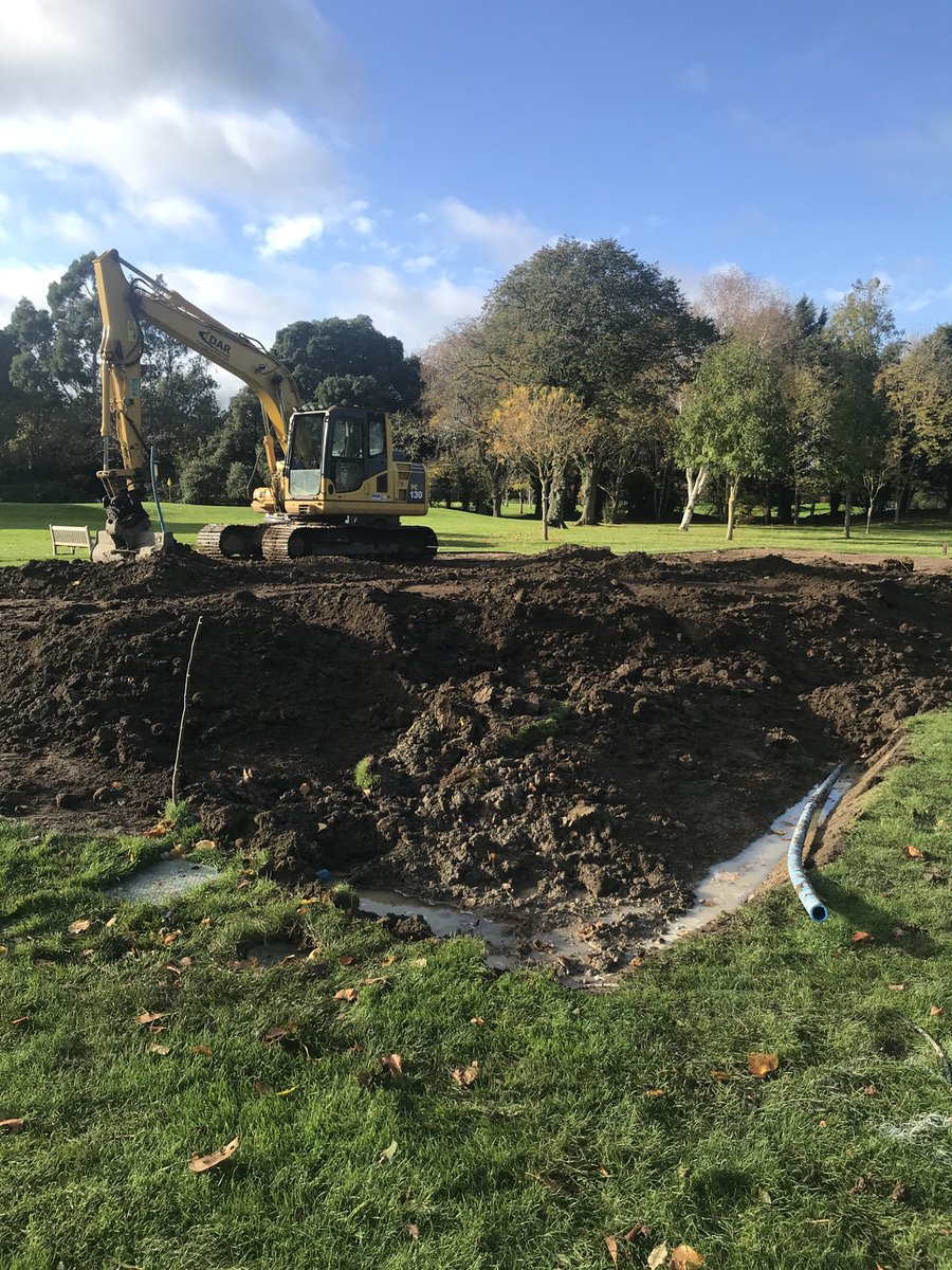 Re-construction of 18th tee commences at Castle today. DAR golf engaged to carry out the works.