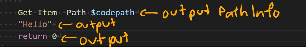 Here's a weird thing: any command that you call in your function, if it returns something and you don't assign that to a variable or pipe it somewhere, that becomes an object that is output from your script.Also any value that you put on a line by itself.