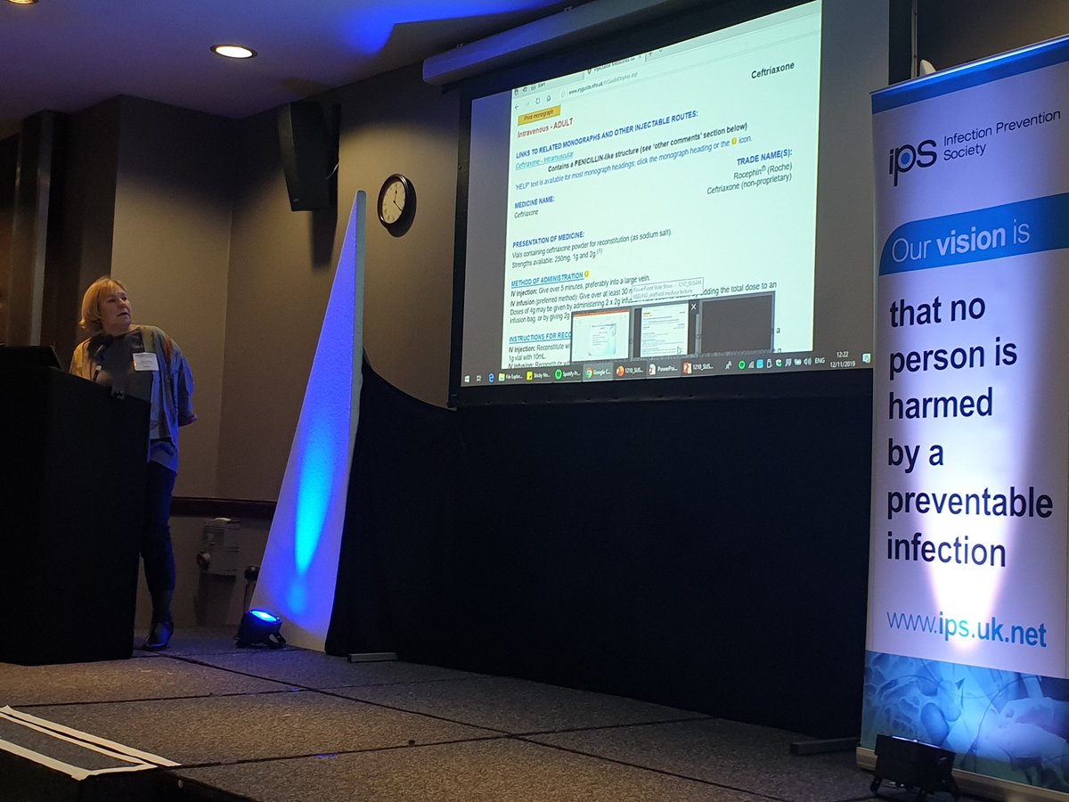 timjacks9's tweet photo. The inimitable #SusanKeeling @ImperialHealth @imperialcollege showcasing the excellent online resource on #InjectableMedicines that is #MedusaIVmedicinesguide #IPSIV19 @IPS_Infection https://t.co/rSRmAhOfw4