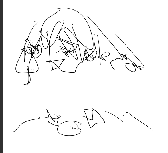 以前、目を閉じてキャラクターを描いた結果を見つけた。 
