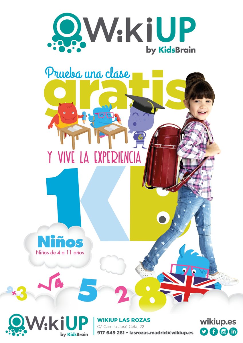 wikiuplasrozas's tweet photo. Prueba una CLASE GRATIS! Vive la experiencia KidsBrain.
Niños de 4-11 años.
Reserva tu plaza.
917 64 92 81 • lasrozas.madrid@wikiup.es
#WikiUPLasRozas #WikiUPbyKidsBrain #LanguageSchool #LanguageSchoolLasRozas #ClaseGratuita #ReservaTuPlaza #ClasesParaNiños #InglesNiños https://t.co/zQOOENYE7z