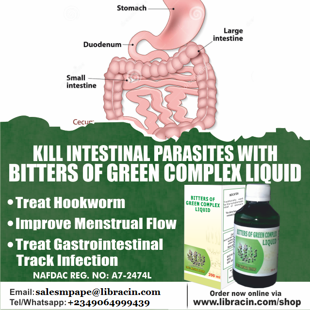 Libracinmpape's tweet photo. Treat gastrointestinal disorder, worm, constipation, irritable bowel syndrome, hemorrhoids and anal fissures with BITTERS OF GREEN COMPLEX.
To order, call/chat 09064999439 https://t.co/ryI2t3Bf2k