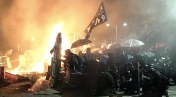 #LIVE: Nightfall, police advanced CUHK firing TearGgas & multiple RubberBullet despite Principal Rocky Tuan's attempted negotiation, injuring students. Tuan was also affected. University is now besieged by reckless police. If we lost this fight, so as our last breath of freedom!