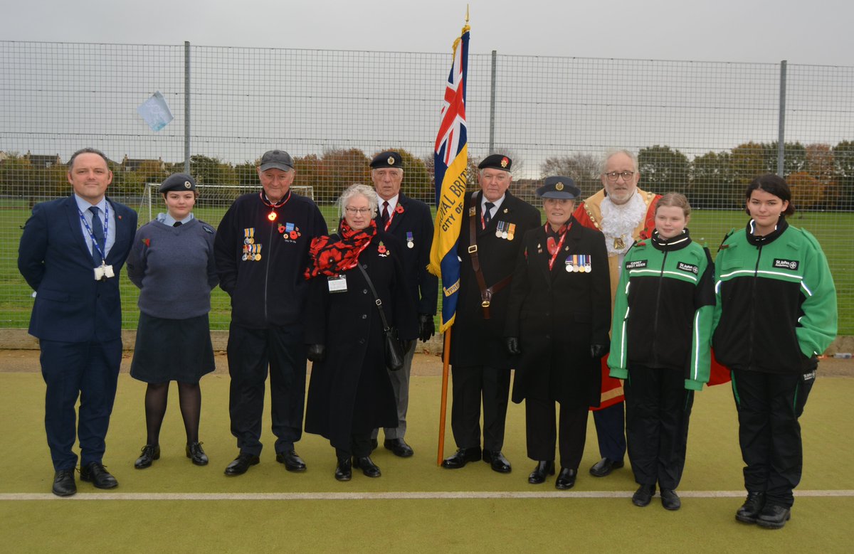 Congratulations to Ely College for an immaculately observed two minutes silence in a short service of remembrance today despite the cold and wet. Thank you Mark Cooney of Spotted in Ely for this photograph