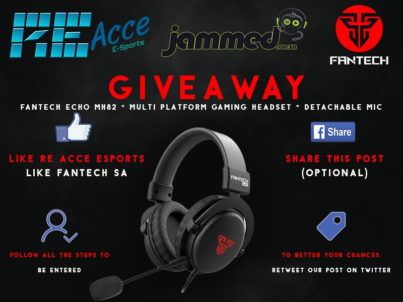 re_acce's tweet photo. We are giving away the FANTECH MH82 ECHO MULTI PLATFORM GAMING HEADSET to celebrate the Platinum and Gold cup in the SA Corporate league!!! 
To enter, click on the gleam link below and follow the steps:

https://t.co/vkYiI984GV

Competition closes 10 December 2019(12AM). https://t.co/ENatQaqcxl