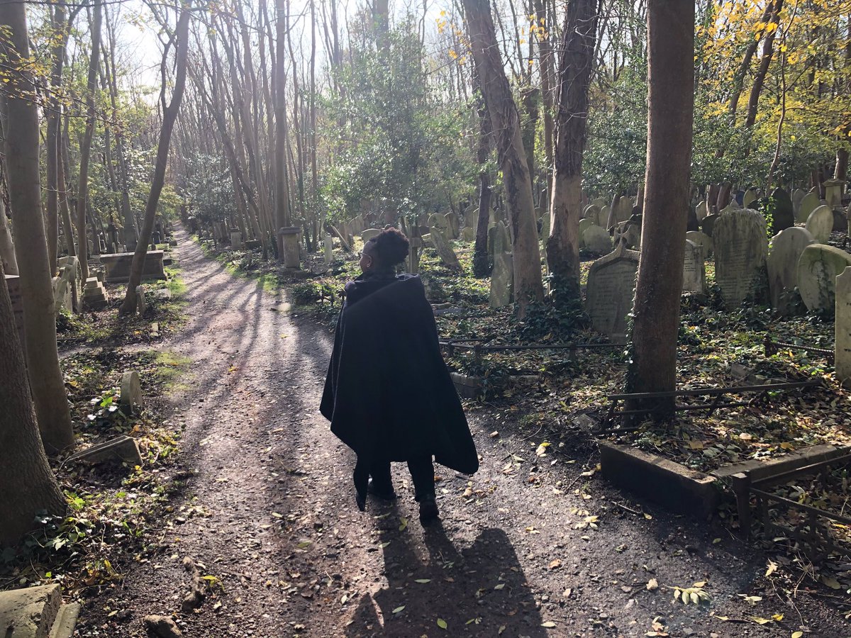 I almost didn’t wear my new cape to Highgate Cemetery today, but then I remembered I love it and also I don’t give a shit what anybody thinks.