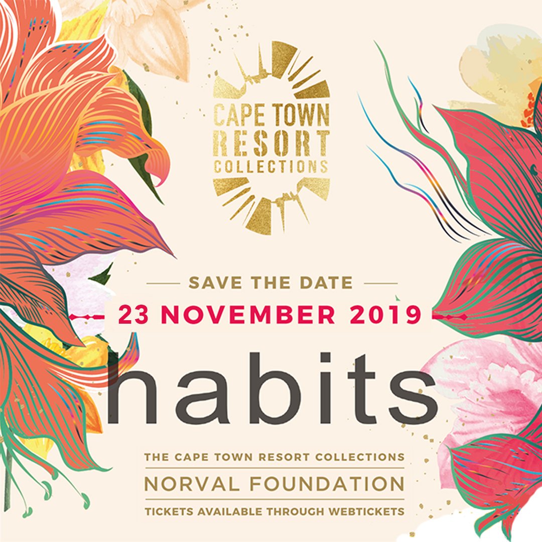 HabitsFashion's tweet photo. Habits Fashion is proud to be participating at the @CapeResort fashion show on the 23rd of November set in the lush gardens of the Norval Foundation

Tickets available online on Webtickets now: https://t.co/pIKSDylt3D

#CTRC19 #HabitsFashion000000 https://t.co/bJSN4BZP8y