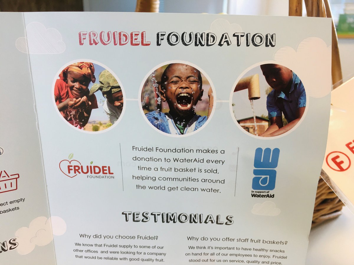 The team <a href="/C2events/">C2events</a> are changing the office dynamic from chocolate and biscuits to a healthy fruit basket from <a href="/fruidel_uk/">Fruidel</a> Fantastic on the sustainability front as every fruit basket bought, Fruidel also makes a donation to WaterAid!