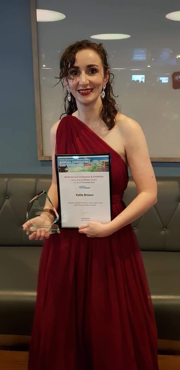 Well done to Mrs Brown (Trainee ANP <a href="/BTHFT/">Bradford Teaching Hospitals NHS FT</a>) on winning the Bruce Turner Award last night at the British Association of Urology Nurses last night...shes not on twitter but allow me a proud husband moment 😍 #BAUN19