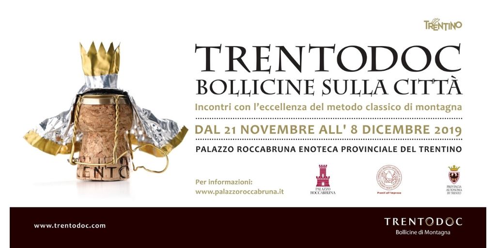 Dal 21 novembre le bollicine di montagna tornano in città 🍾
L'evento 👉 bit.ly/2NGyx6H 

Una manifestazione di:
<a href="/palRoccabruna/">Palazzo Roccabruna</a> <a href="/trentodoc/">Trentodoc</a>
<a href="/VinoDolomiti/">VinoDolomiti</a> 

#Trentino #vinotrentino #Trentodoc #spumante #metodoclassico