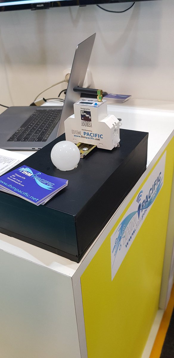 LoRa_BusDev's tweet photo. New smart electricity meter with breaker allows not only to collect meter data but also remote shut on /off for subscription management. @LoRaAlliance booth at #EUW2019 https://t.co/BWNyGBH2aX