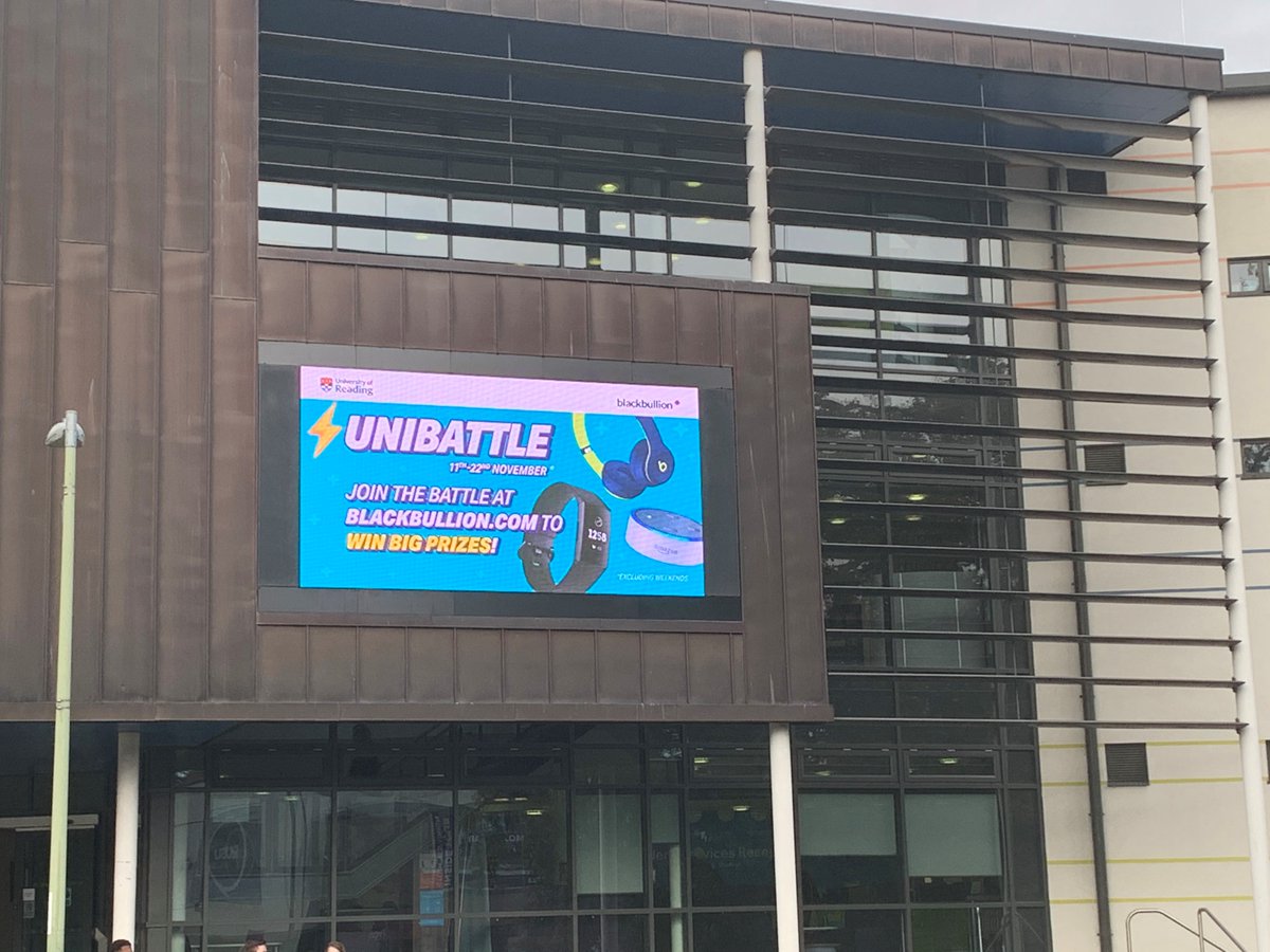 UniRdg_Money's tweet photo. This is like our Bat signal to call all @UniofReading students to join the @blackbullion #UniBattle. Win yourself an #AmazonDot while helping us become the #MoneySmartestUni. 👊Log in to @blackbullion and watch videos today! https://t.co/05inWHM5T4 https://t.co/HyQmNdtzOc