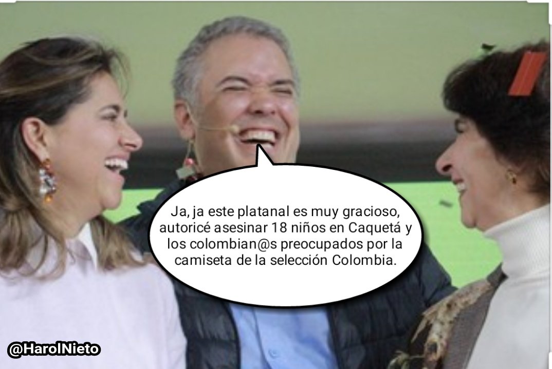HarolNieto's tweet photo. El #21N puede estar perdiendo esa risita..
#18Niños
#FelizMartes
#DuqueEl21NosVemos
#DuqueAsesinoDeNinos
#DuqueRenuncie
#EjercitoResponsable
#EjercitoAsesino
#MasacreEnCaqueta
#ParoNacional21Nov
#21NoviembreParoNacional
#FelizInicioDeSemana
#duquepareelgenocidio https://t.co/wejmGhdgzV