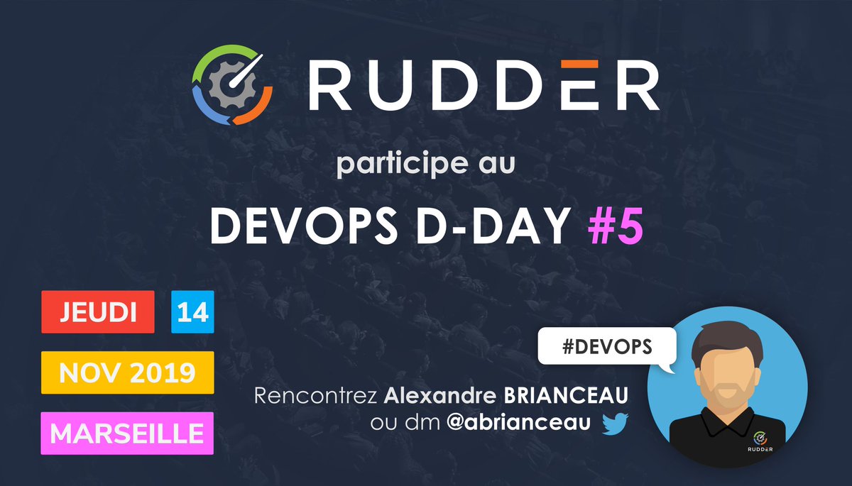 rudderio's tweet image. 📆 Jeudi, @abrianceau sera au #devopsDDay Marseille. Vous y serez ? N’hésitez pas à le contacter en dm pour parler #devops, #automatisation à propos de RUDDER 📣 ! 1/2