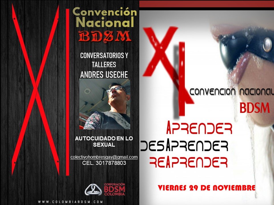 corporacionbdsm's tweet photo. Exposición de arte, conservatorios, talleres son algunas de todas las vivencias que tendrás en esta XI Convención nacional BDSM #Venus #LuzGomez #AndresUseche #ManuelRomero #aprendobdsm #colombiabdsm #bdsmcolombia https://t.co/F9apqwy9B8 #corporacionbdsmcolombia #XICONVENCION https://t.co/GmfVLcNVmi