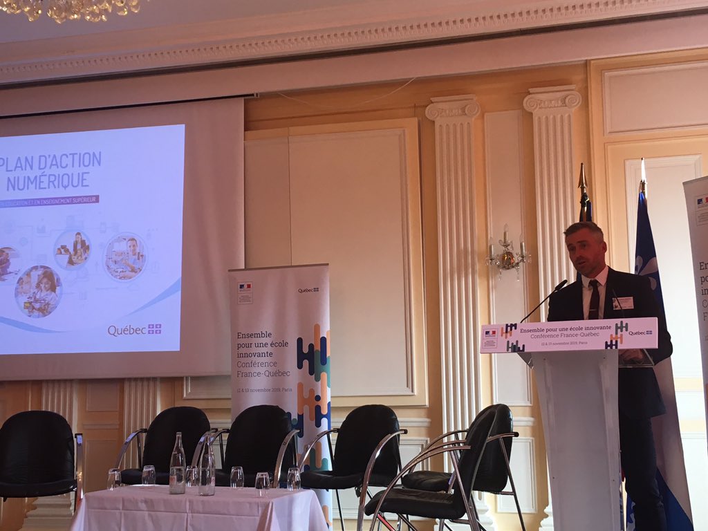 EricRoy_educ's tweet photo. Le Plan d’action numérique du Québec présenté en sol français. Par Stéphane Lehoux, DIrecteur général MEES https://t.co/PjUtXjF3Mx