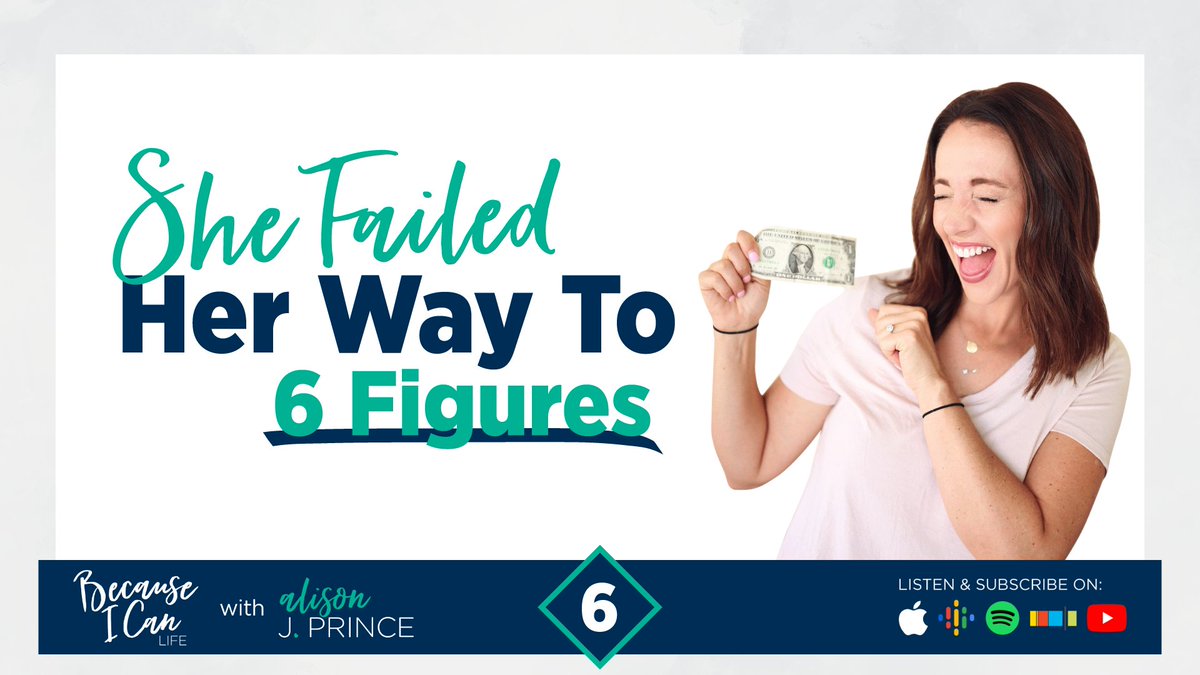 Fail your way to 6-figures ✅⁣⁣
⁣⁣
Everyone thinks that the path to success will be a straight road lined with roses. 🌹⁣⁣
⁣⁣
In this episode, I'll tell a story of a student that overcame all the obstacles &amp; created her own 6-figure biz.⁣
⁣
👉 alisonprince.com/listen/