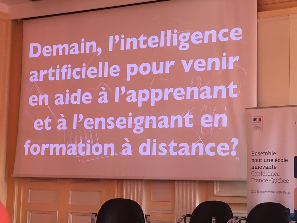 Ensemble pour une école innovante, conférence France-Québec. Thierry Karsenti: intelligence artificielle et formation à distance #IA #FAD