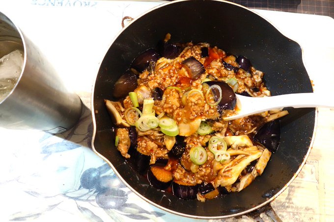 酒よ水よ人よ('ε` )麻婆茄子よ…♡ 