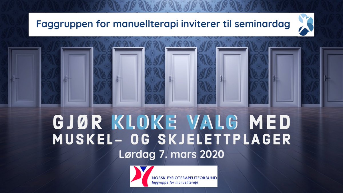 ℹ️ Påmeldingen er åpnet! ℹ️

Denne dagen gleder vi oss til 💯👍

👉En fullpakket dag med spennende tema, bredt spekter og en sterk samling forelesere.

Hvordan kan vi som fysioterapeuter ta kloke valg sammen med pasienten? 🤔

deltager.no/participant/ar…