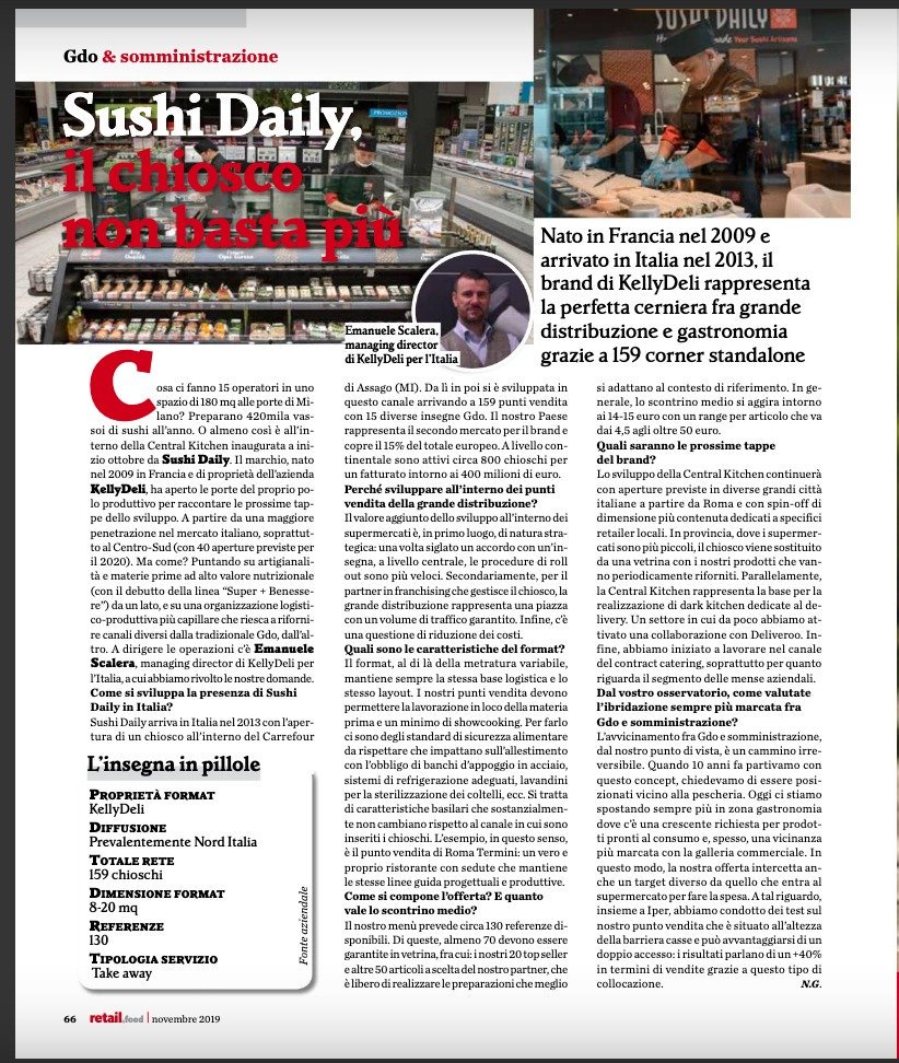 EosComunica's tweet photo. #Rassegnastampa 🗞
Dall'arrivo in Italia nel 2013 all'apertura della Central Kitchen, dalla collaborazione con @Deliveroo_Italy
al contact catering. Emanuele Scalera, managing director di #KellyDeli per l'Italia racconta a @retailfood business e prospettive future di #SushiDaily https://t.co/foaJbFJC6m