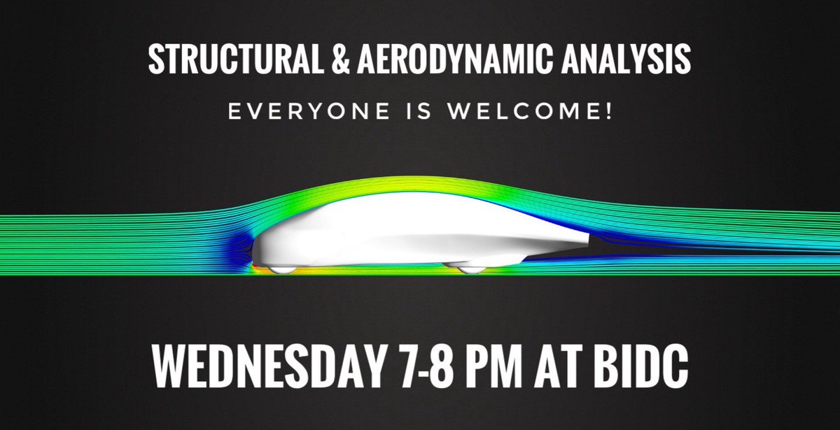PurdueSolar's tweet image. Join us on Wednesday from 7-8 pm for the Structural and Aerodynamic Analysis Workshop!
#renewables #anlaysis #solar #purduesolarracing