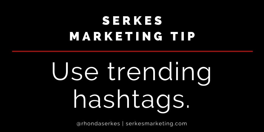 #TuesdayTip

Use trending hashtags. Take note when there's a trending topic or hashtag in your industry on social media. By using it, you can increase your brand awareness. 

#digitalmarketing #hashtags #socialmedia