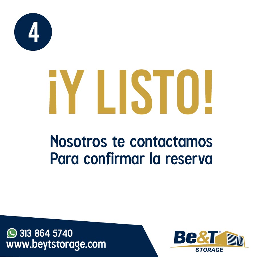 BeYTstorage's tweet photo. #FelizMartes Reservar una mini bodega con nosotros es muy sencillo.➡️ https://t.co/WM19VNJPcz
