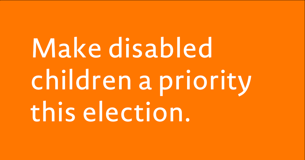 We’ll be talking to thousands of candidates during the election about why #disabled children matter! Tell us what’s most important to you and your family by filling in our super quick survey. 
👉👉👉 surveymonkey.co.uk/r/3VC9825