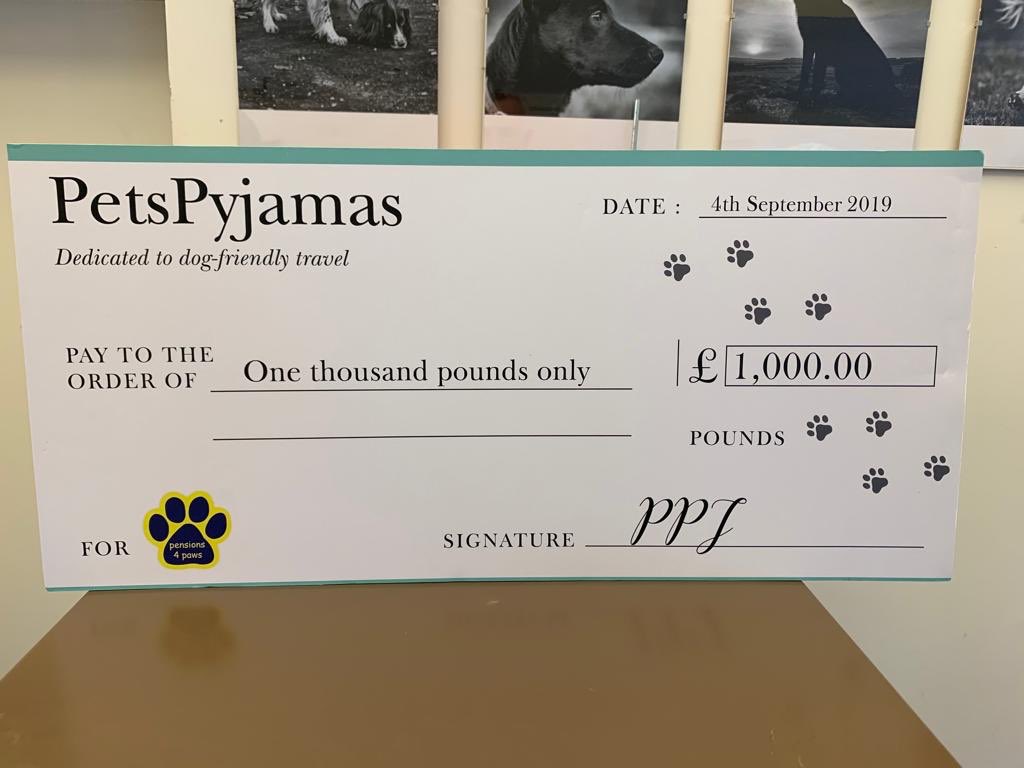 An AMAZING donation from @PetsPyjamas - thank you so much!!!! 💙🐾