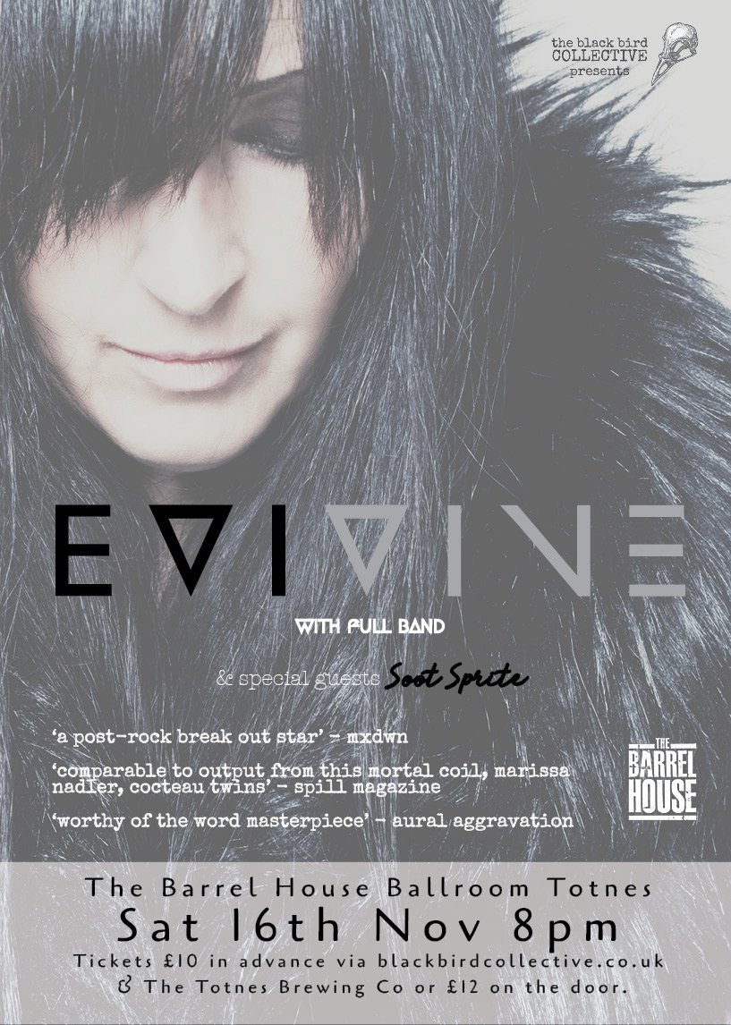 At Black Bird Collective we like to get the gender balance right but we only work with talented, quality, brilliant artists that are also good people.  That's why we're putting on the great @evivine this Saturday -fresh from her tour with #waynehussey from @the_mission_uk