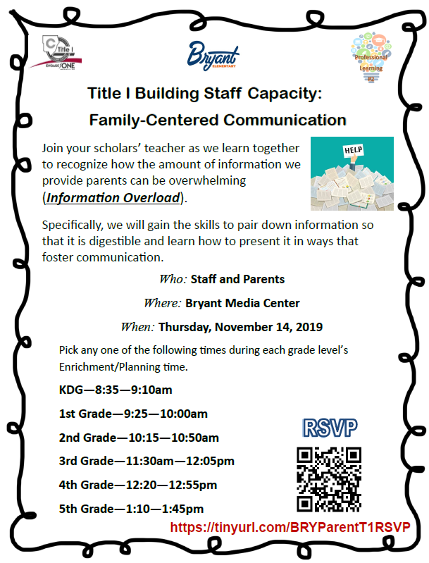 TeamBryantES's tweet photo. We look forward to seeing you on Thursday. Please RSVP at the link in the flyer. Esperamos verte el jueves. Por favor RSVP en el enlace en el folleto. #teamBryantES #CCSDTitleONE https://t.co/dwV8U8XZOf